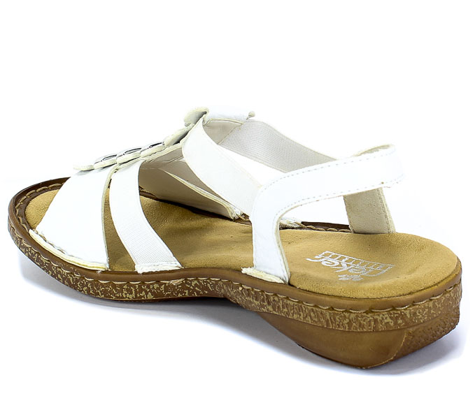 Sandały Rieker 62850-80 Weiss Biały