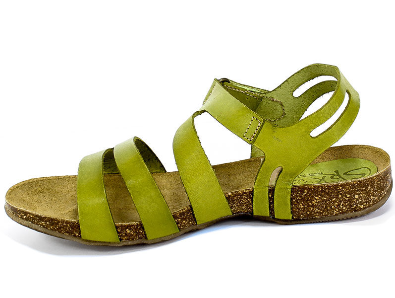 Sandały SPK Shoes 2920 Vaquetilla Mili Zielony Skóra