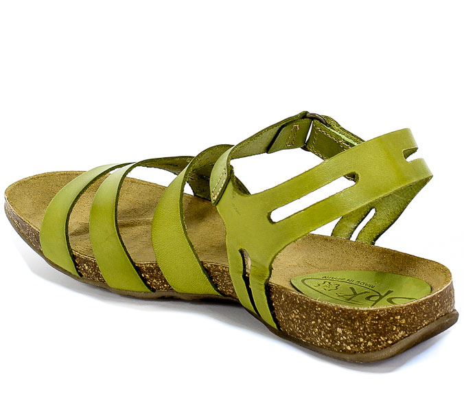 Sandały SPK Shoes 2920 Vaquetilla Mili Zielony Skóra