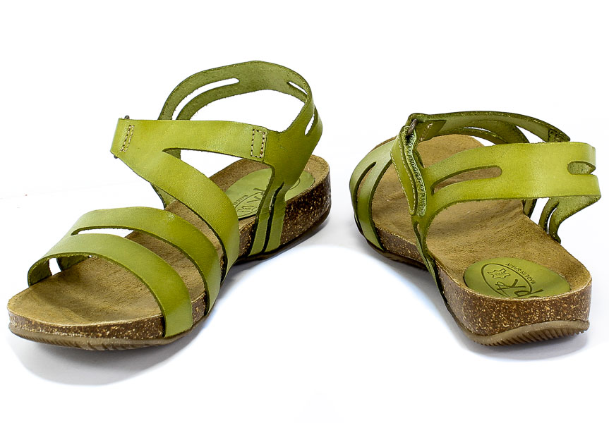 Sandały SPK Shoes 2920 Vaquetilla Mili Zielony Skóra