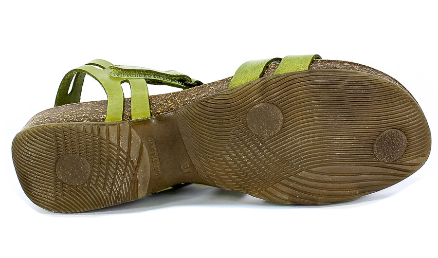 Sandały SPK Shoes 2920 Vaquetilla Mili Zielony Skóra