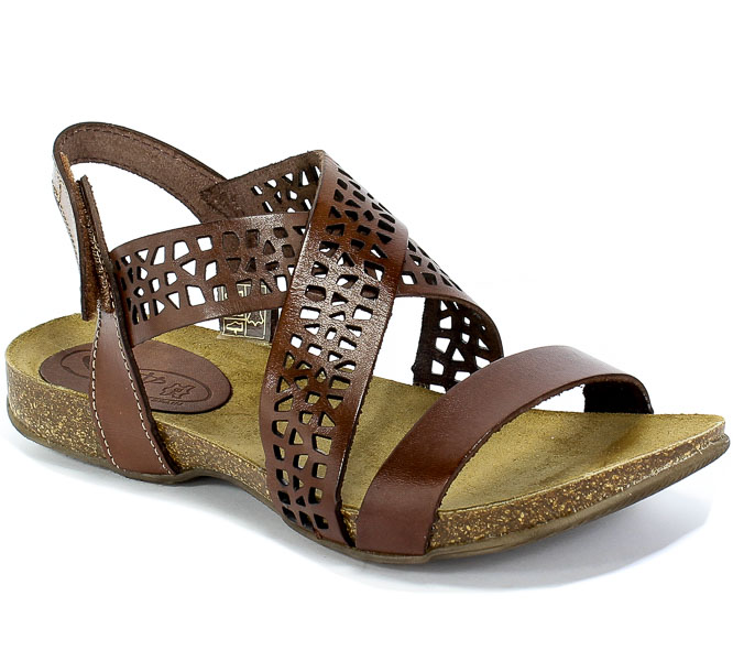 Sandały SPK Shoes 2923 Vaquetilla Topo Brąz Skóra