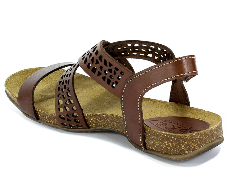 Sandały SPK Shoes 2923 Vaquetilla Topo Brąz Skóra