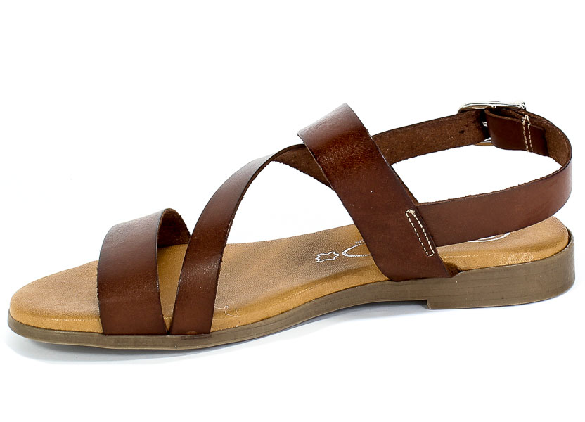 Sandały SPK Shoes 2253 Vaquetilla Cuero Brąz Skóra