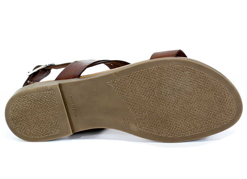 Sandały SPK Shoes 2253 Vaquetilla Cuero Brąz Skóra