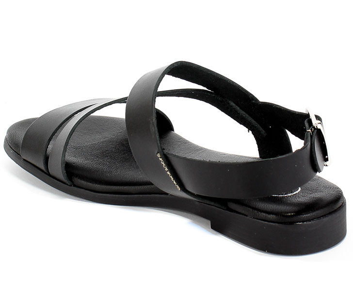 Sandały SPK Shoes 2253 Vaquetilla Negro Czarny Skóra