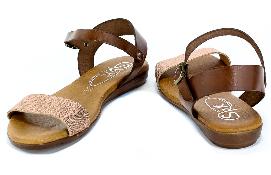 Sandały SPK Shoes 2365/F Kendal/Vaq Oxido/Terre Brąz Skóra