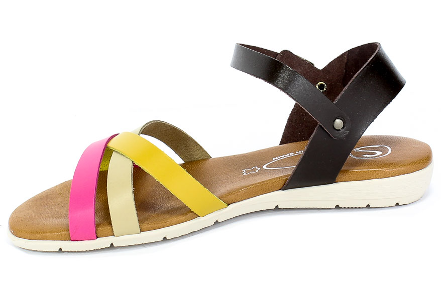 Sandały SPK Shoes 2363 Box Amllo/Fuxia/Aren/M Skóra