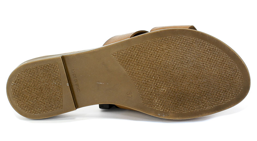Klapki SPK Shoes 2249 Vaquetilla Terre Brąz Skóra