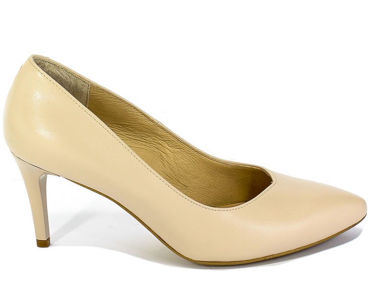 Szpilki Tomex 1632 010 Beż Skóra