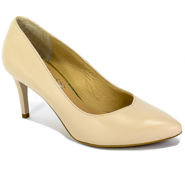 Szpilki Tomex 1632 010 Beż Skóra