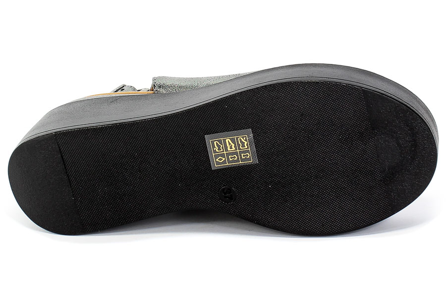 Sandały Boccato 0141-609 20Y 44 Grey Metallic Srebrov Skóra