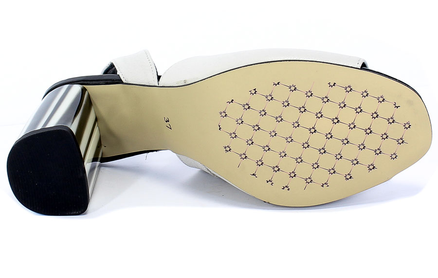 Sandały Euro Moda 20 3233/002-P Szary Skóra