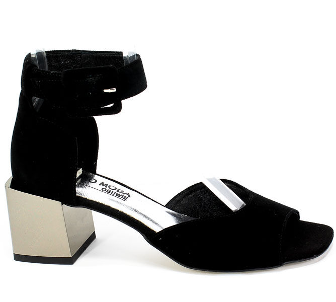 Sandały Euro Moda 20 3319/003-P Czarny Skóra