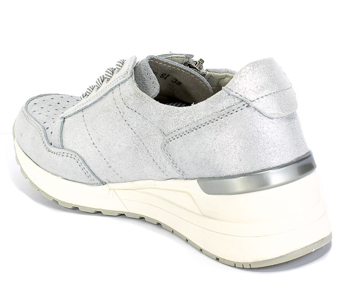 Sneakersy Vinceza 20-8675 SI Srebrny Skóra
