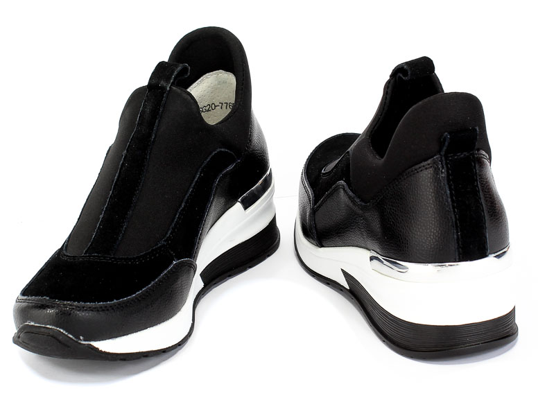 Sneakersy Vinceza 20-7769 BK Czarny Skóra