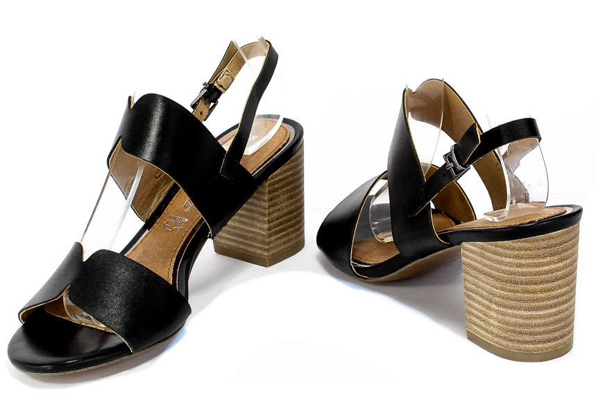 Sandały Marco Tozzi 2-28301-34 001 Black Skóra