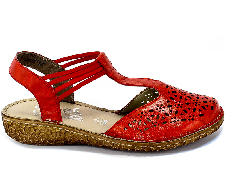 Sandały Rieker M0978-33 Red Czerwony
