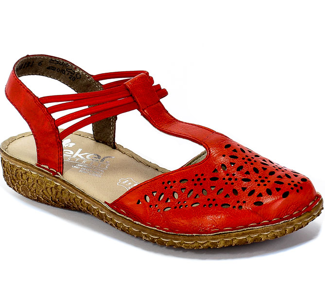 Sandały Rieker M0978-33 Red Czerwony
