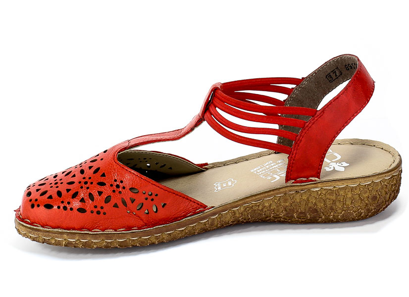 Sandały Rieker M0978-33 Red Czerwony
