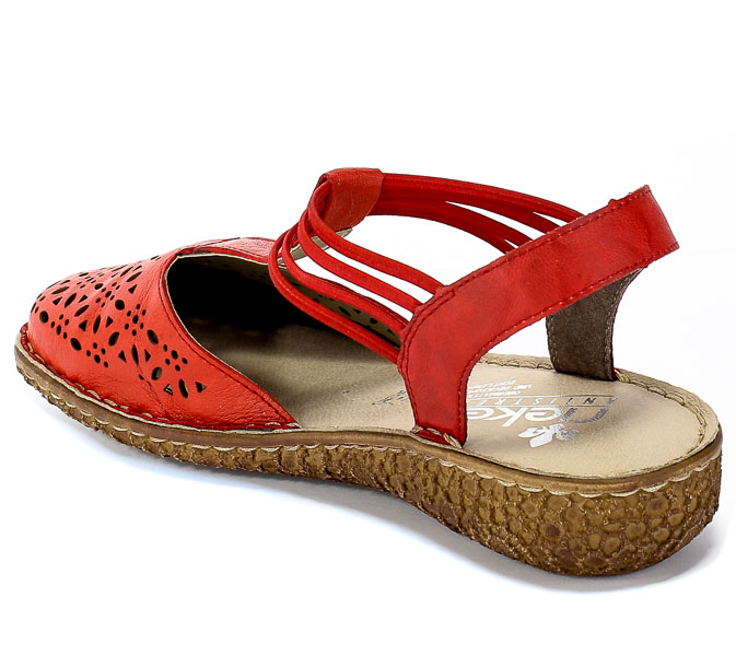 Sandały Rieker M0978-33 Red Czerwony