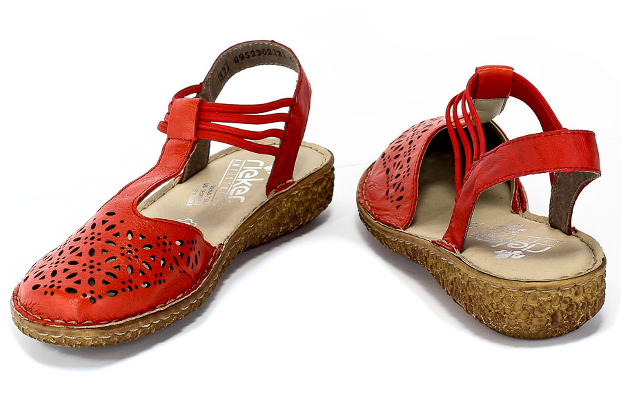 Sandały Rieker M0978-33 Red Czerwony