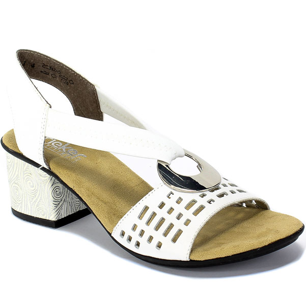 Sandały Rieker 64675-80 Weiss Biały