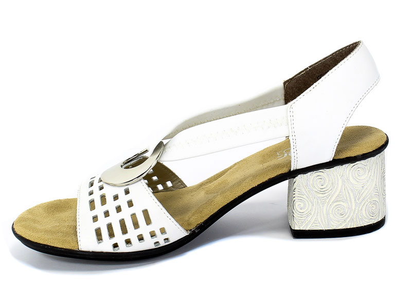 Sandały Rieker 64675-80 Weiss Biały