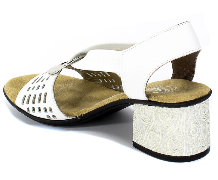 Sandały Rieker 64675-80 Weiss Biały
