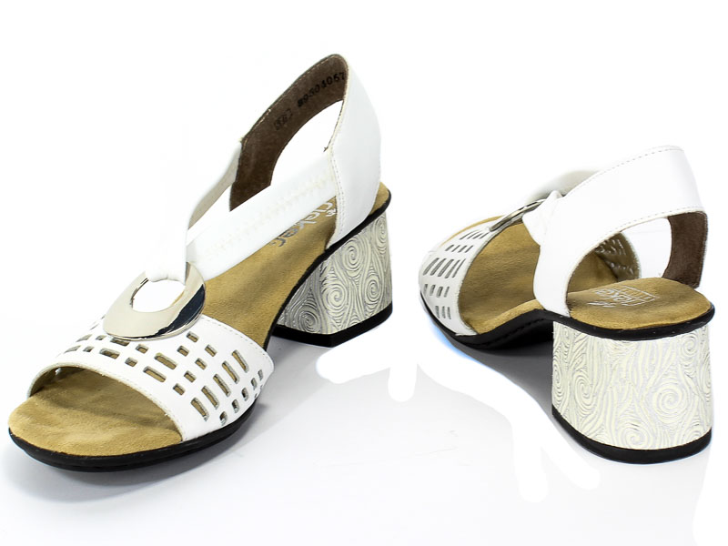 Sandały Rieker 64675-80 Weiss Biały