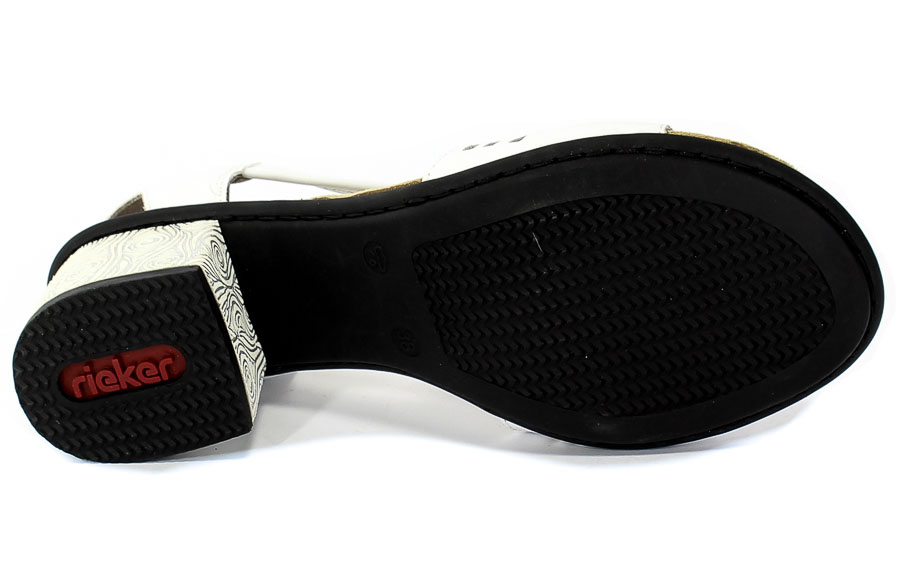 Sandały Rieker 64675-80 Weiss Biały