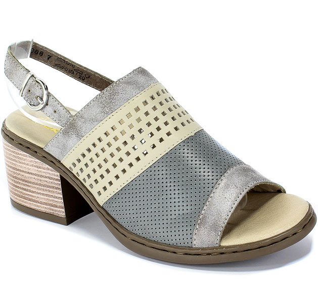 Sandały Rieker V0575-40 Grey Combination