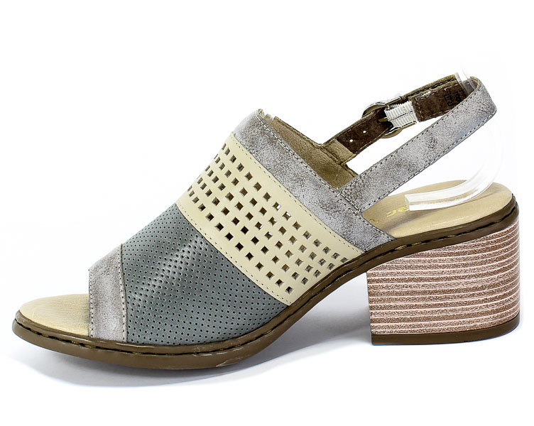 Sandały Rieker V0575-40 Grey Combination