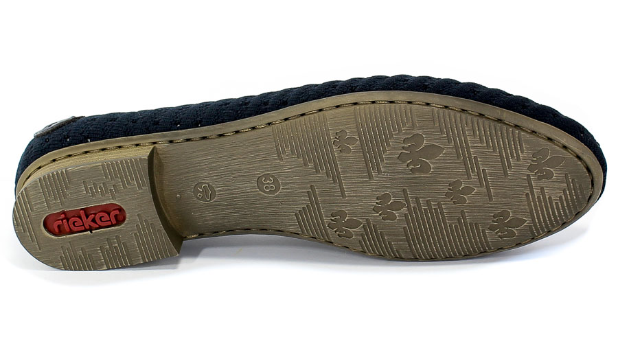 Półbuty Letnie Rieker 51984-14 Blue Granat