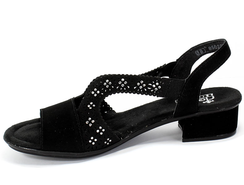 Sandały Rieker V6216-00 Black Czarny