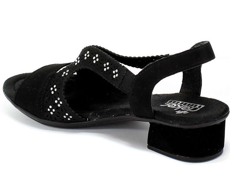 Sandały Rieker V6216-00 Black Czarny