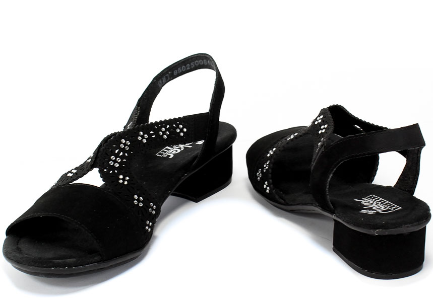 Sandały Rieker V6216-00 Black Czarny