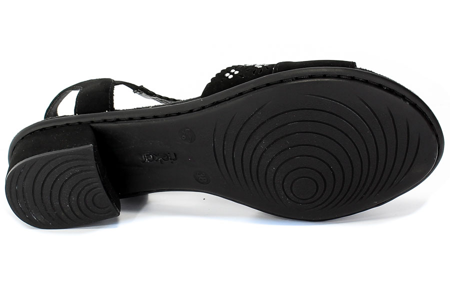 Sandały Rieker V6216-00 Black Czarny