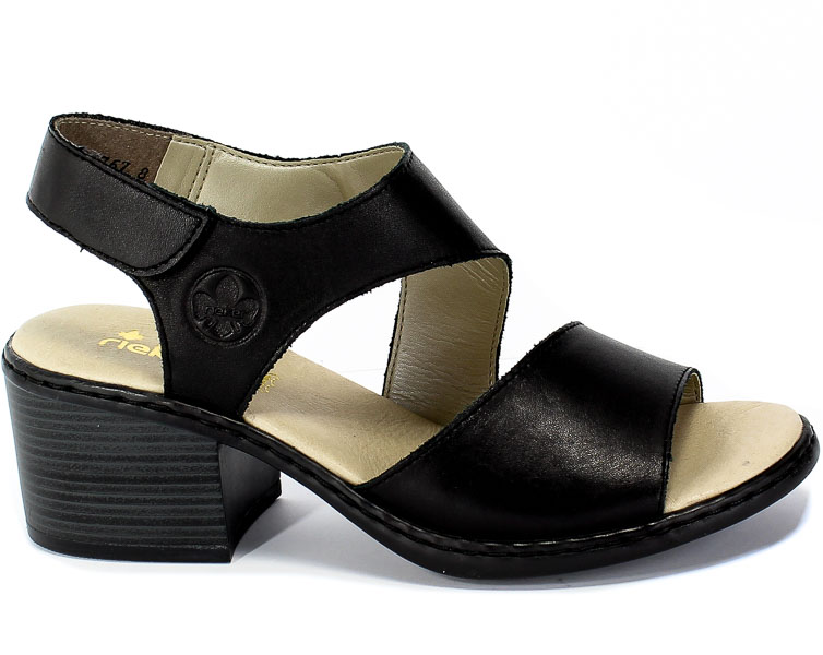 Sandały Rieker V0570-00 Black Czarny Skóra