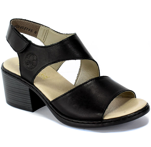Sandały Rieker V0570-00 Black Czarny Skóra