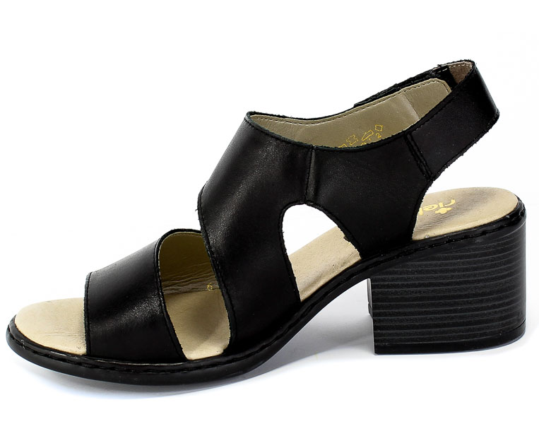 Sandały Rieker V0570-00 Black Czarny Skóra
