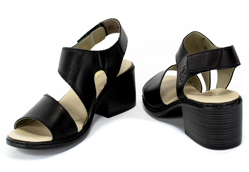 Sandały Rieker V0570-00 Black Czarny Skóra