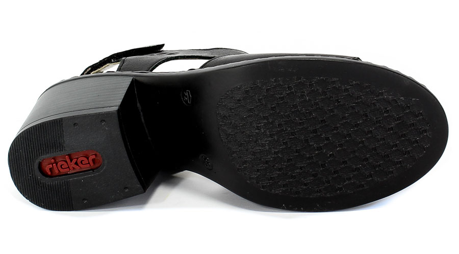 Sandały Rieker V0570-00 Black Czarny Skóra