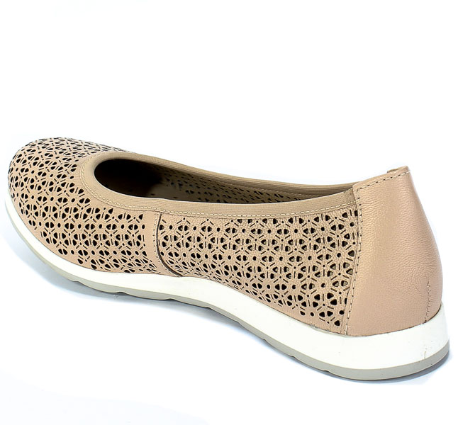 Baleriny Letnie Caprice 9-22159-24 583 Rose Perlato Róż Skóra