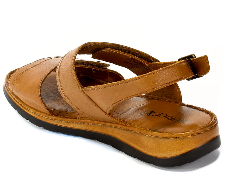 Sandały Caprice 9-28153-24 350 Cognac Nappa Brąz Skóra