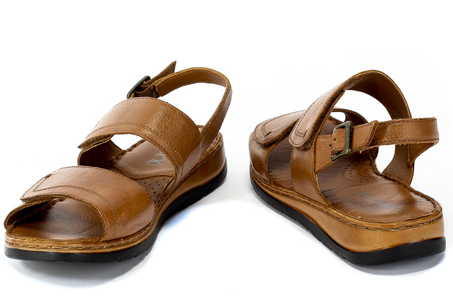 Sandały Caprice 9-28153-24 350 Cognac Nappa Brąz Skóra