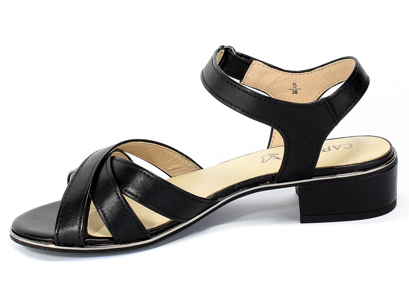 Sandały Caprice 9-28203-24 022 Black Nappa Czarny Skóra