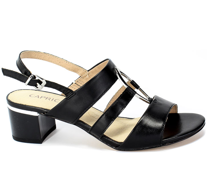Sandały Caprice 9-28208-24 022 Black Nappa Czarny Skóra