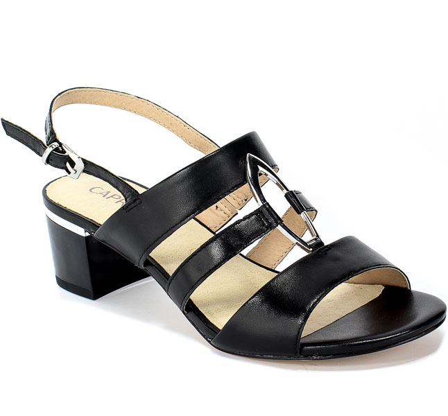 Sandały Caprice 9-28208-24 022 Black Nappa Czarny Skóra