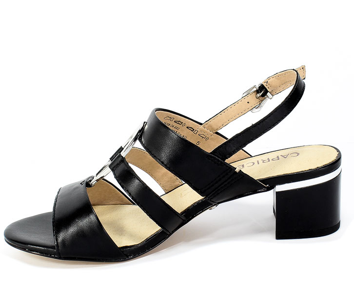 Sandały Caprice 9-28208-24 022 Black Nappa Czarny Skóra